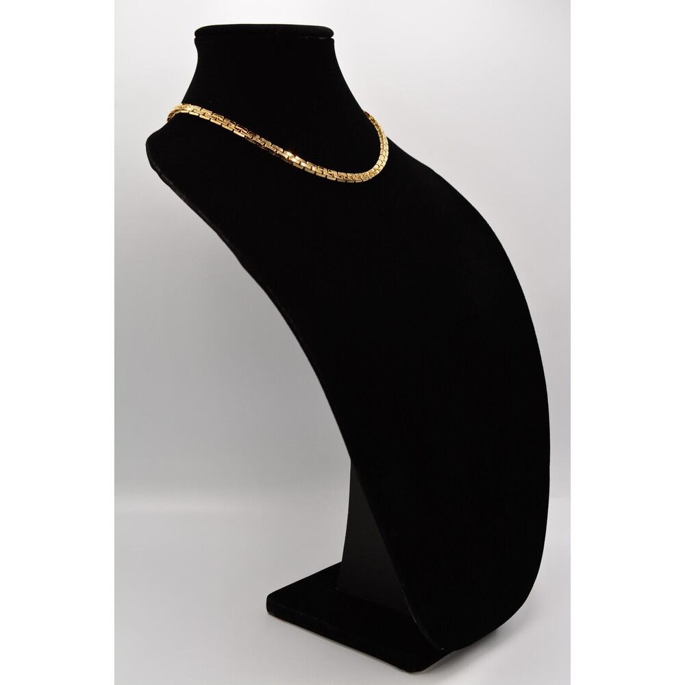 Givenchy Vintage Collar Chain Necklace Chunky Boxed Linked Gold Signed 80s BinA - Picture 4 of 12